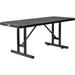 6 ft. Rectangular Steel Outdoor Table with Expanded Metal Black