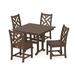 POLYWOOD Chippendale Side Chair 5-Piece Farmhouse Dining Set in Mahogany