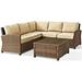 Bradenton 4 Piece Outdoor Wicker Seating Set - Sand