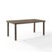 30 x 67.5 x 33.75 in. Outdoor Wicker Dining Table Weathered Brown