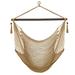 Biplut Caribbean Large Hammock Chair Swing Seat Hanging Chair with Tassels Coffee