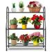 Metal Plant Stand Rack - 3 Tier Indoor Outdoor Plant Display Shelf Flower Pot Holder for Garden Patio Balcony Porch Corner Living Room Multiple Storage Shelf for Home Use