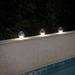 Gama Sonic White Solar Post Cap Light 40 Lumen Outdoor Lamp Weatherproof Resin Bright or Warm White 4x4 or 5x5 Inch Mount for Deck or Fence 2-Pack