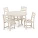 POLYWOOD La Casa Cafe Side Chair 5-Piece Round Farmhouse Dining Set in Sand