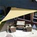 12 ft. 320 GSM Woven Fabric Triangle Sun Shade Sail Sand