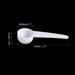 3.7" x 1.1" 5g Long Handle Plastic Measuring Spoon, 20Pcs Round Bottom - White