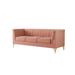 Modern Velvet Upholstered Sofa Couch, 3 Seat Sofa with Golden Metal Legs for Office, Living Room, Apartment