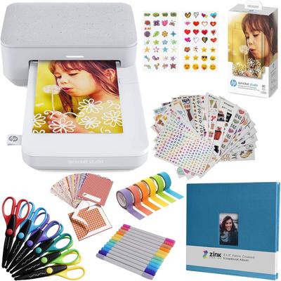 HP Sprocket Studio Plus 4x6" Instant Photo Printer & Accessories Album Bundle