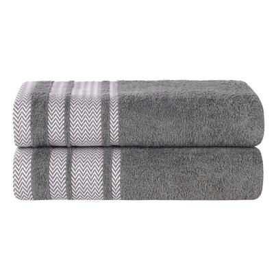 2 Pcs Ultra Plush Zero Twist Cotton Bath Sheet Set