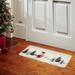 Violet Linen Christmas Snowed Man Design, 18 Inch by 30 Inch, Decorative Area Rug, Doormat - 18" x 30"