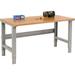 Adjustable Height Workbench with C-Channel Leg Shop Top Square Edge - Gray - 60 x 30 in.