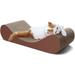 Brown Curved Cat Scratching Pad