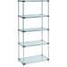 Nexel 5 Tier Starter Unit Solid Galvanized Steel Shelving - 42 x 18 x 86 in.