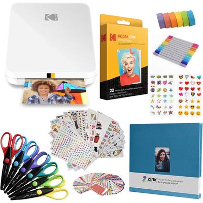 Kodak Step Slim 2x3" Instant Photo Printer Scrapbook Bundle for iOS & Android