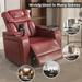 PU Leather Power Recliner 270 Degree Swivel Home Theater Recliner w/USB Port Power Recliner Sofa w/Cup Holder