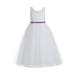 Ekidsbridal Floral Lace Scoop Neck A-Line Ivory Flower Girl Dress Keyhole Back Baptism Junior Bridesmaid Pageant 178 10