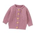 ZMHEGW Coats for Toddler Baby Kids Girls Boys Long Sleeve Sweaters Warm Cotton Knit Cardigan Button Down Outwear Jackets for Children