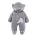 Youmylove Cute Bodysuit For Baby Toddler Boys Girls Long Sleeve Cute Cartoon Animals Letter Bear Ears Hooded Romper Jumpsuit Outfit Coat Children Clothes