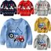 Esaierr Kids Toddler Knit Sweaters Jacket for Boys Girls Cotton Lined Warm Sweatshirt Autumn Winter New Cartoon Knit Sweat 2-8Y Baby Knit Pullover Sweater