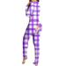 Button Butt-Flap Onesie for Women Fashion Tie Dye Print Sexy Bodycon Pajamas Romper Long Sleeve One Piece Jumpsuit