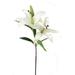 AI-FL3954WHI-Q02 White Lily Garden Stem Artificial Flower - Set of 2