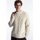 COS Men's Cable-Knit Wool Jumper - White - White