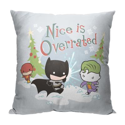 Wb Dc Justice League Nice Is Overrated Printed Throw Pillow by The Northwest in O