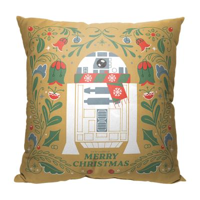 Star Wars Classic Holiday Droid Printed Throw Pillow by The Northwest in O
