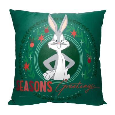 Wb Looney Tunes Greetings From Bugs Printed Throw Pillow by The Northwest in O