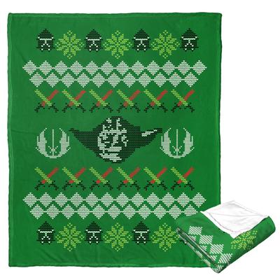 Star Wars Yoda Xmas Sweater Silk Touch Throw Blanket by The Northwest in O