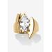 Women's 2.48 Tcw Marquise-Cut Cubic Zirconia Angled Ring Gold Ion Plated by PalmBeach Jewelry in Gold (Size 8)