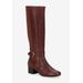 Women's Max Wide Calf Boot by Ros Hommerson in Tobacco Leather Suede (Size 8 M)