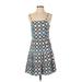 Ann Taylor LOFT Casual Dress - Mini: Blue Hearts Dresses - Women's Size 0