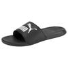 Badesandale PUMA "POPCAT 20", Gr. 40,5, schwarz (puma schwarz, puma schwarz, puma weiß), Synthetik, sportlich, Schuhe