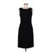 BCBGMAXAZRIA Casual Dress - Sheath: Black Solid Dresses - Women's Size 8