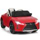GYMAX Kids Ride on Car, 12V Licensed Lexus Battery Powered Car with Remote Control, USB, MP3, Music, High/Low Speed, Spring Suspension & Slow Start, Children Electric Vehicle for Girls Boys (Red)