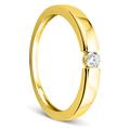 Orovi Women's Engagement Ring Gold Solitaire Diamond Ring 9 Carat (375) 0.10 Carat Yellow Gold Ring with Diamonds, Gold, Diamond,