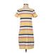 Old Navy Casual Dress - Shift: Yellow Color Block Dresses - Women's Size X-Small