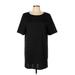 Alfani Casual Dress - Shift Scoop Neck Short sleeves: Black Print Dresses - Women's Size Large