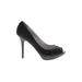 GUESS by Marciano Heels: Slip-on Stilleto Cocktail Black Print Shoes - Women's Size 9 - Peep Toe