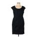 Worthington Casual Dress - Sheath Scoop Neck Short sleeves: Black Solid Dresses - Women's Size 12