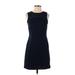 Banana Republic Factory Store Casual Dress - Party Crew Neck Sleeveless: Blue Print Dresses - Women's Size 0