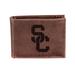 Brown USC Trojans Bi-Fold Leather Wallet