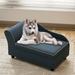 Tucker Murphy Pet™ Pet Sofa Linen Fabric Comfort Dog Cat Couch w/ Storage Box Removable&washable Polyester in Gray | Wayfair