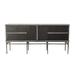 Latitude Run® Trisa 74" Wide 4 Drawer Pine Wood Sideboard Wood in Black/Brown/Gray | 34.75 H x 74 W x 19.75 D in | Wayfair