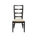 Red Barrel Studio® Jasonlee Linen Ladder Back Side Chair in White Wood/Upholstered/Fabric in Black/Brown/Red | 44 H x 20.5 W x 20.75 D in | Wayfair