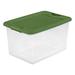 Sterilite 64 Qt Latching Plastic Holiday Storage Bin Clear Container, (24 Pack) Plastic in Green | 13.5 H x 16 W x 23.75 D in | Wayfair