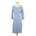 J. McLaughlin Casual Dress - Sheath: Blue Print Dresses - Women's Size X-Small