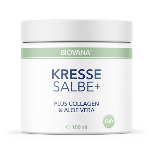 Biovana Kressesalbe Plus mit Collagen, Coenzym Q10 & Aloe Vera 100 ml Salbe