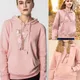 2023 nuove donne felpe con cappuccio felpe moda Pullover poliestere cotone Silm abbigliamento Casual